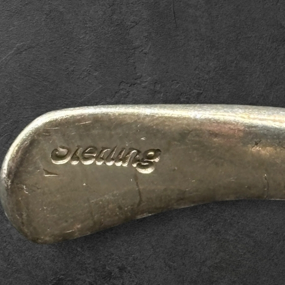 Vintage Signed Sterling BT Brugh Tsosie Navajo Black Onyx Wavy Cuff Bracelet - Picture 4 of 9